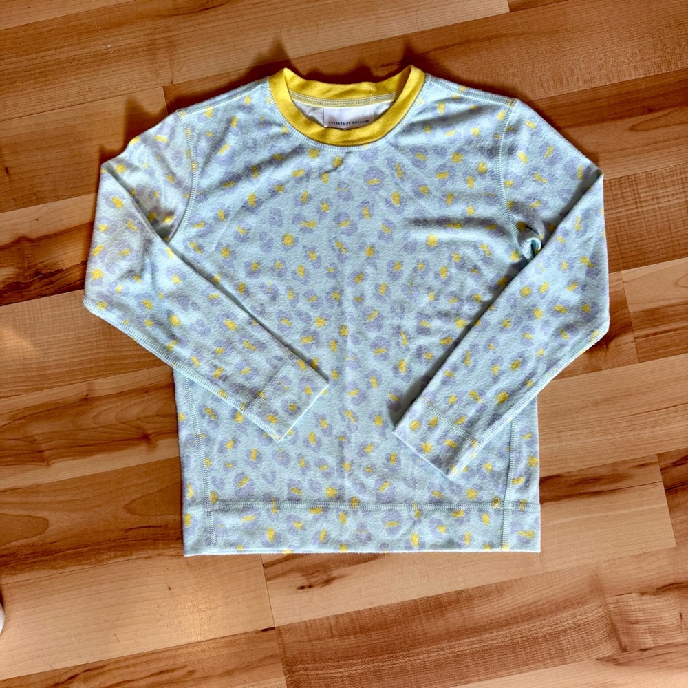 Rockets of Awesome Rock Yellow and Gray Patterned Long Sleeve Shirt